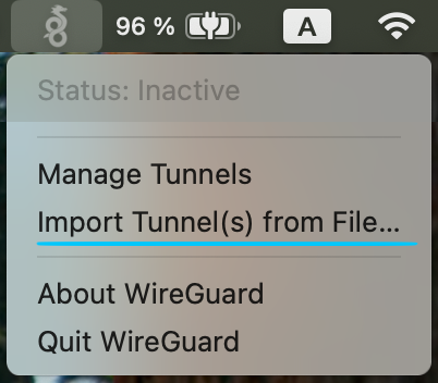 Wireguard Import client configuration
